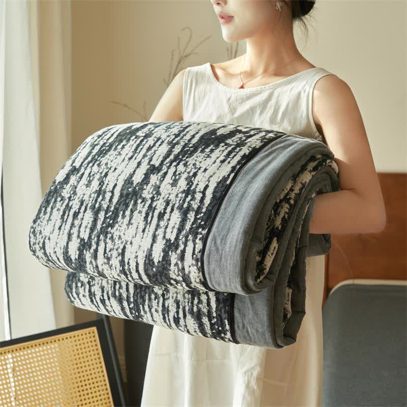 Ink Wash Natural Cotton Gauze Quilt