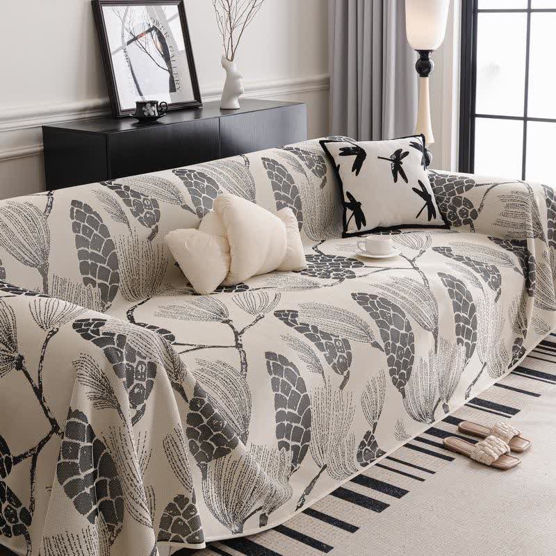 Pine Cone Ice Silk Sofa Protector