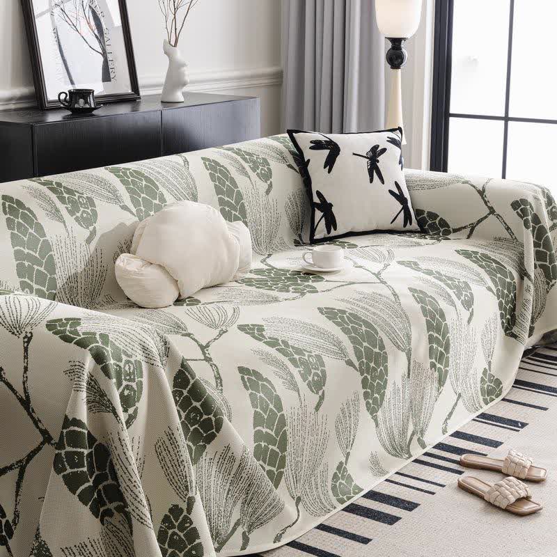 Pine Cone Ice Silk Sofa Protector
