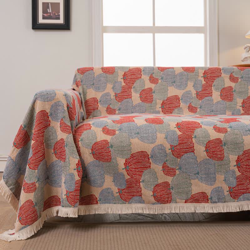 Vintage Jacquard Pumpkin Sofa Protector