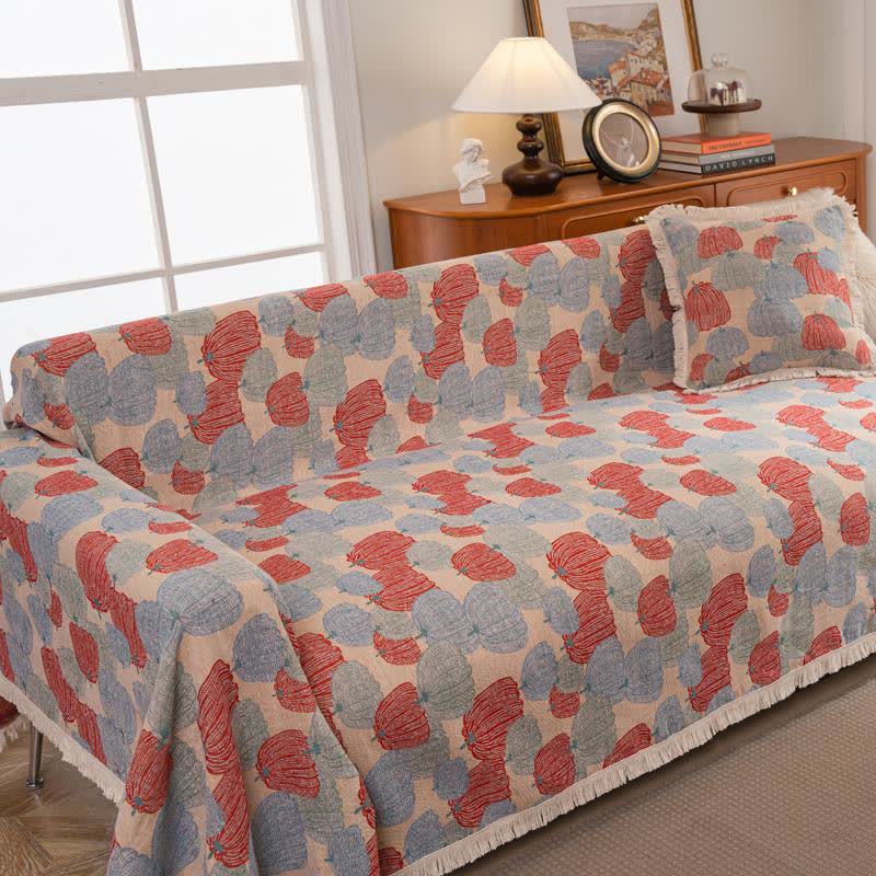 Vintage Jacquard Pumpkin Sofa Protector