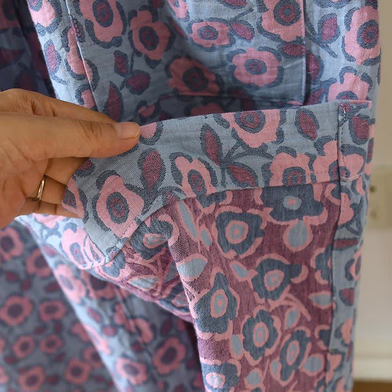 Begonia Cotton Japanese Kimono Robe