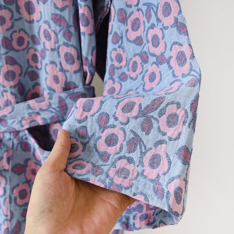 Begonia Cotton Japanese Kimono Robe