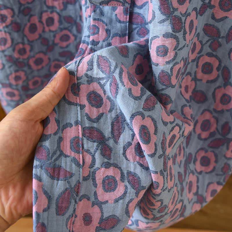 Begonia Cotton Japanese Kimono Robe
