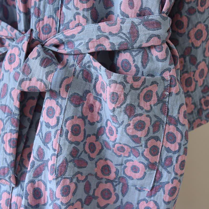 Begonia Cotton Japanese Kimono Robe