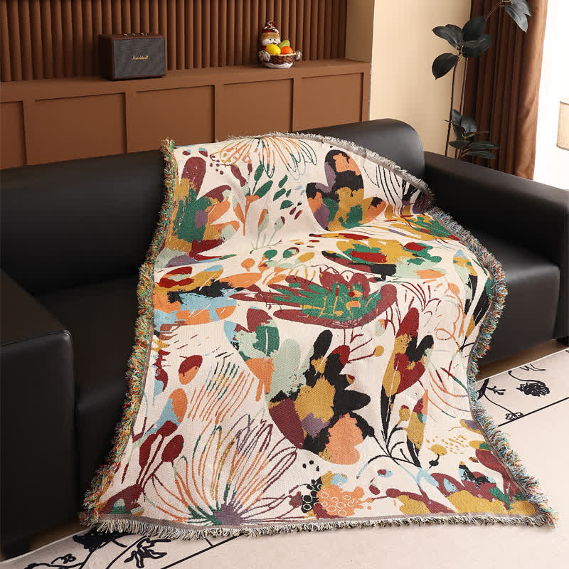 Artistic Butterfly Cotton Gauze Throw