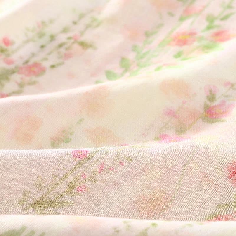 Pink Rose Padded Ruffle Sleeveless Nightwear