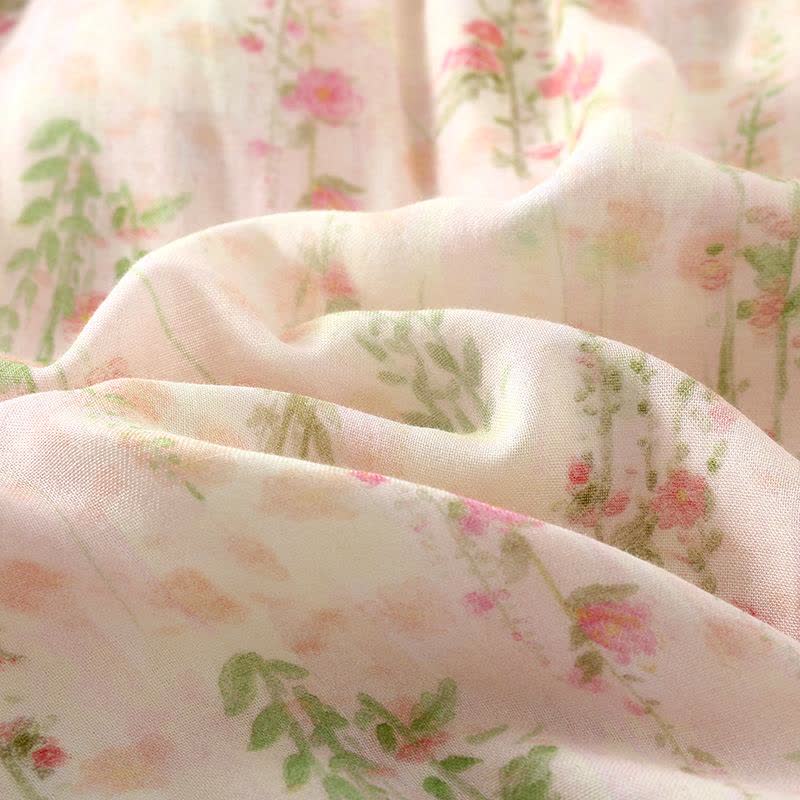 Pink Rose Padded Ruffle Sleeveless Nightwear