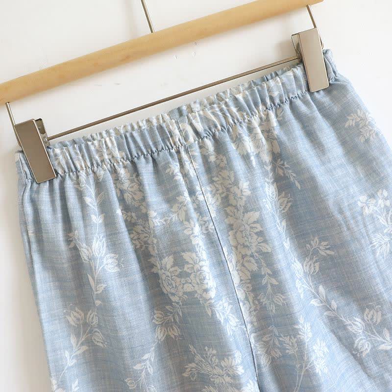 Rose Bow Cotton Tank Pajama Set