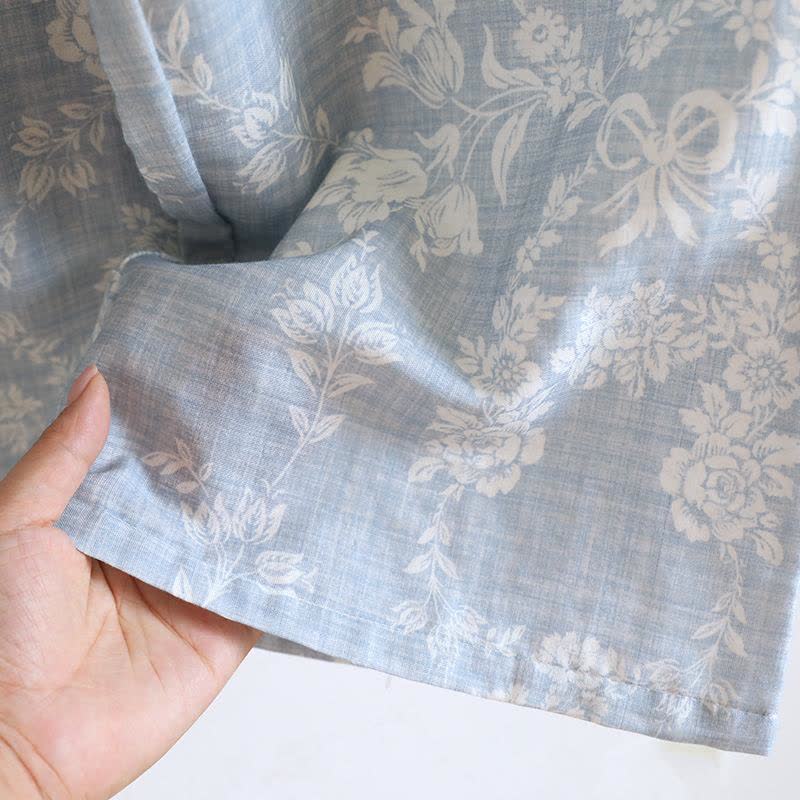 Rose Bow Cotton Padded Cami Pajamas