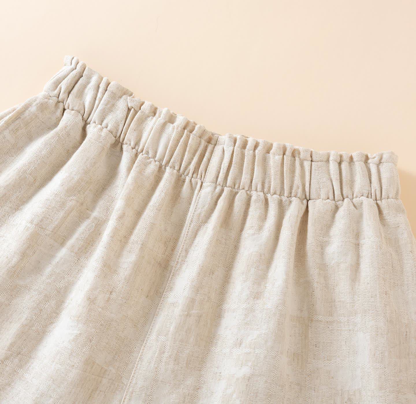Couple Matching Cotton Linen Pajama Shorts