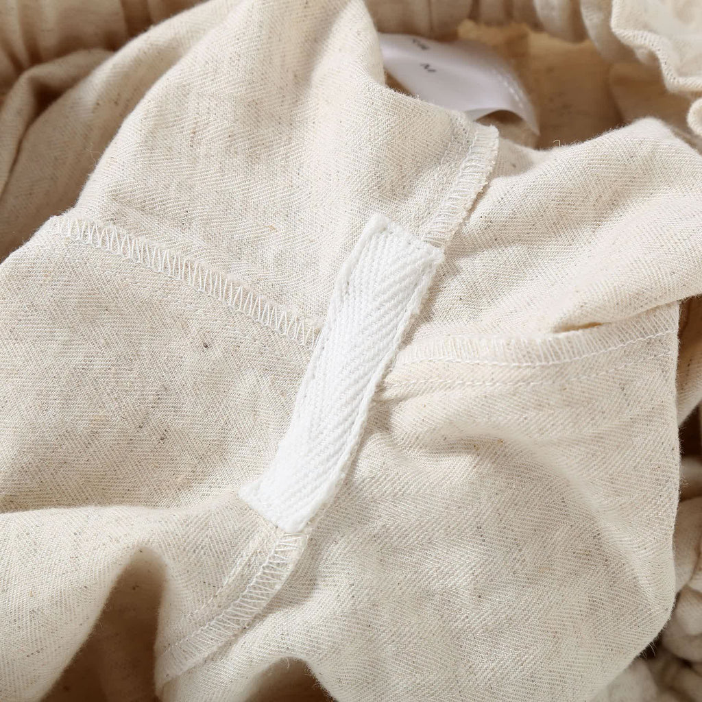 Natural Cotton Linen Pajama Shorts