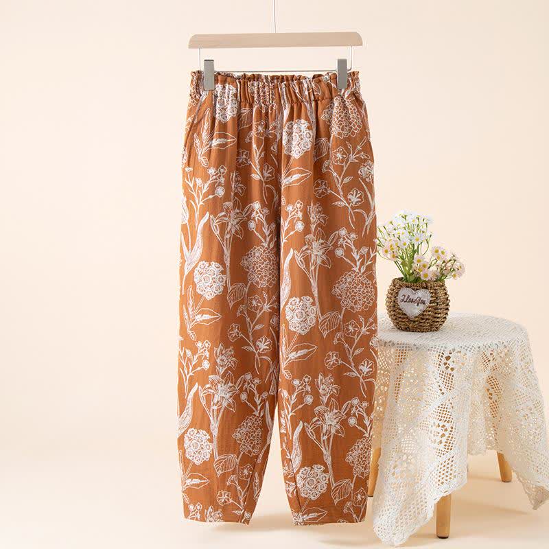 Lily Jacquard Cotton Gauze Lounge Pants