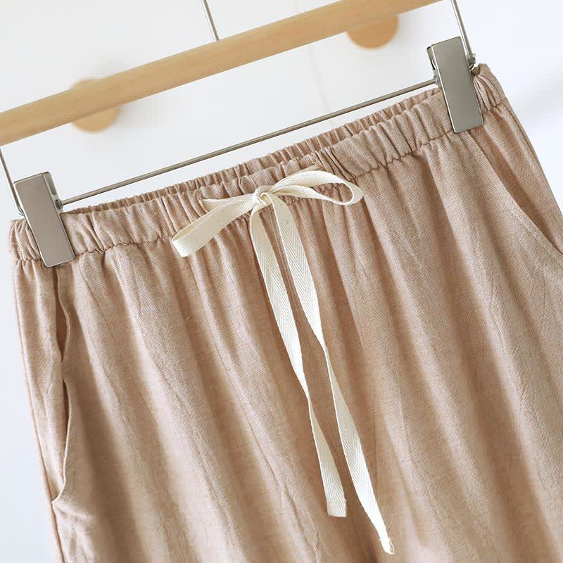 Couple Matching Cotton Linen Lounge Pants