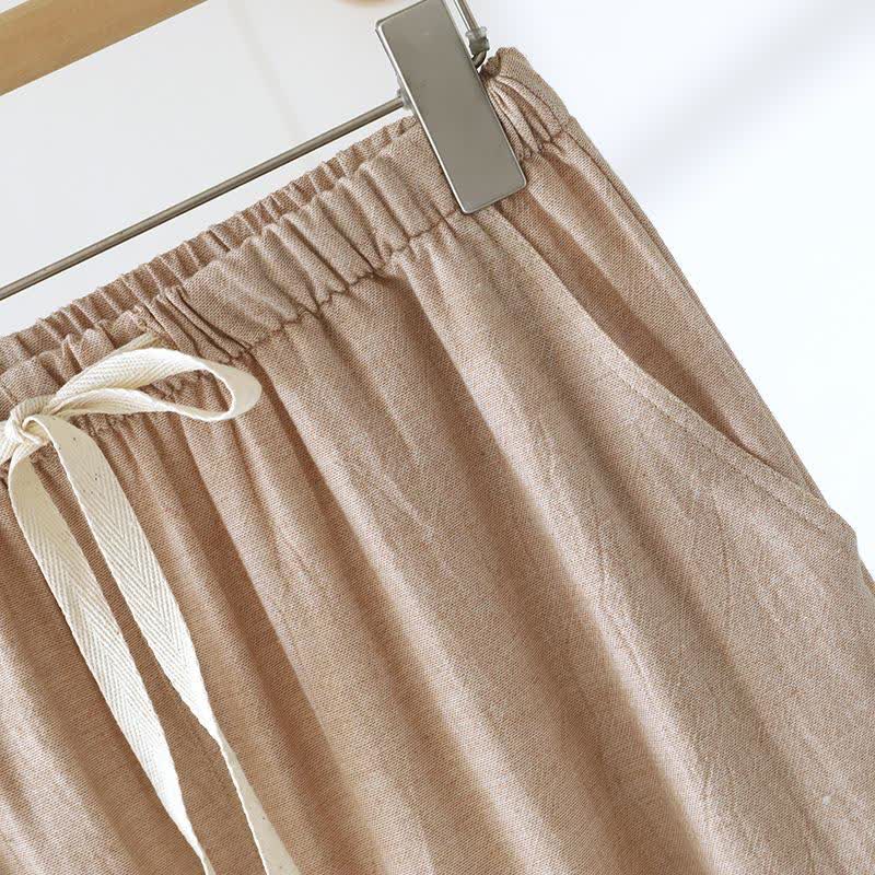 Couple Matching Cotton Linen Lounge Pants
