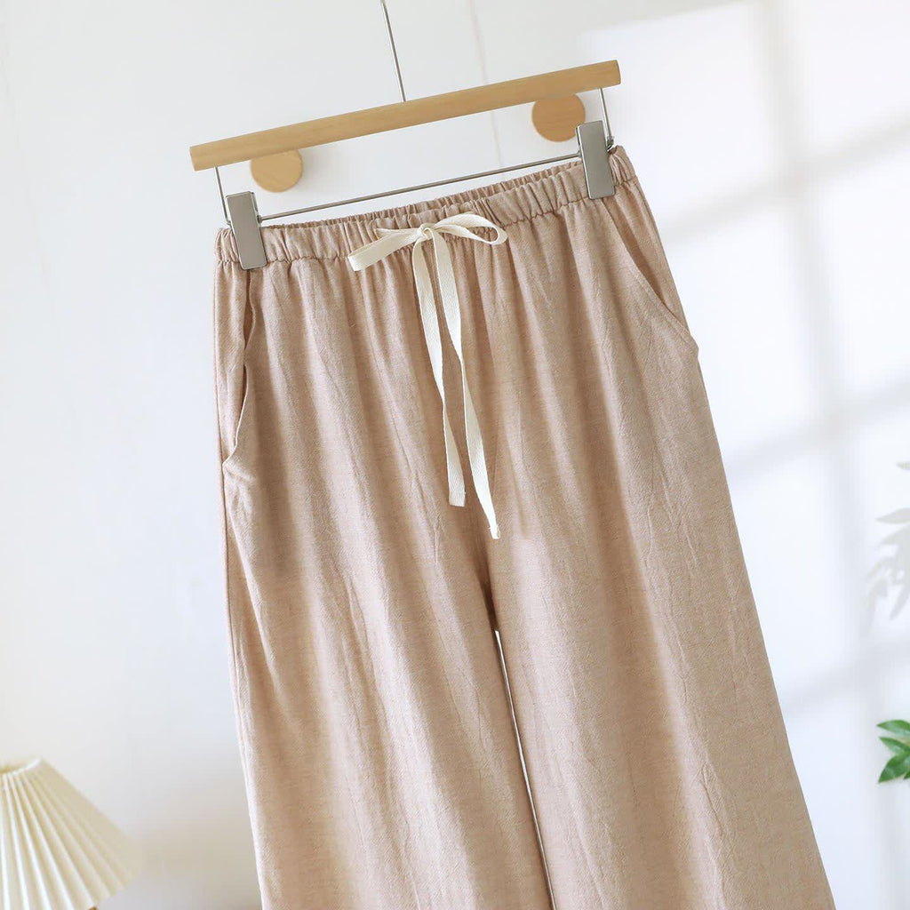 Couple Matching Cotton Linen Lounge Pants
