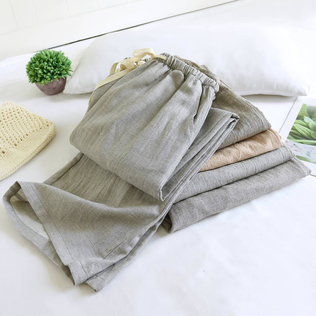 Couple Matching Cotton Linen Lounge Pants