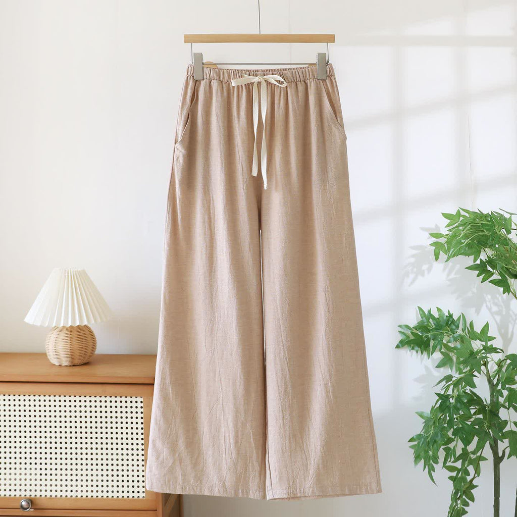 Couple Matching Cotton Linen Lounge Pants