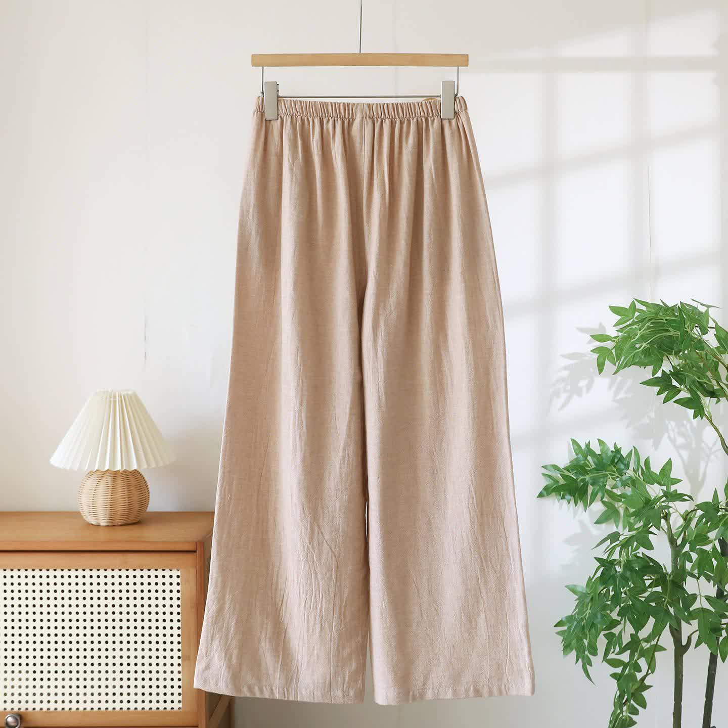 Couple Matching Cotton Linen Lounge Pants