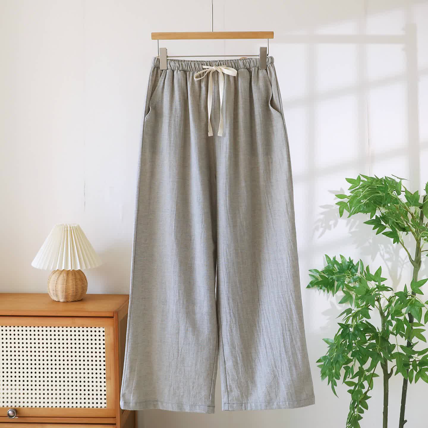 Couple Matching Cotton Linen Lounge Pants