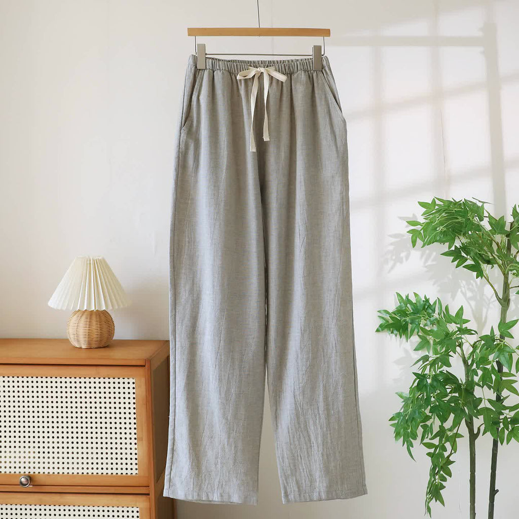 Couple Matching Cotton Linen Lounge Pants