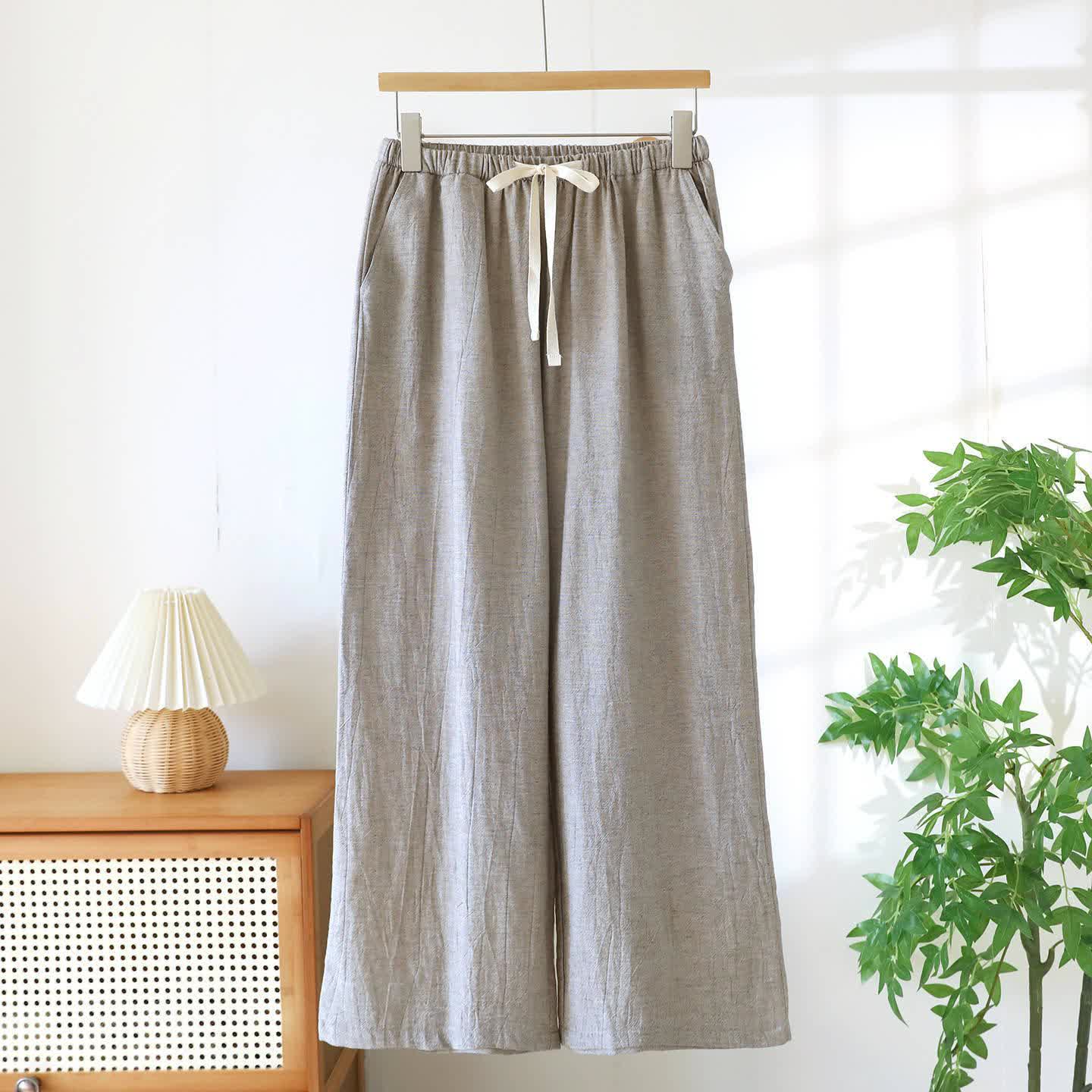 Couple Matching Cotton Linen Lounge Pants