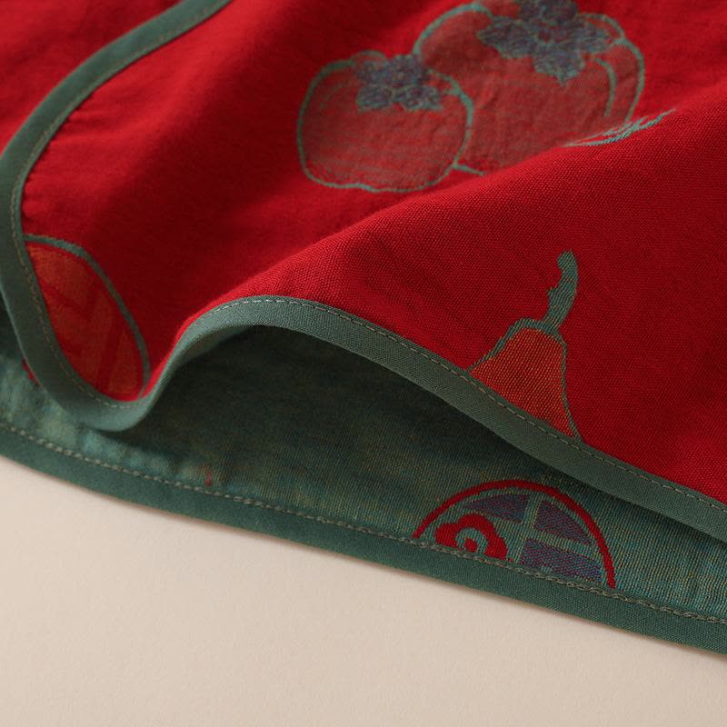 Oriental Style Gourd Persimmon Cotton Sleepwear