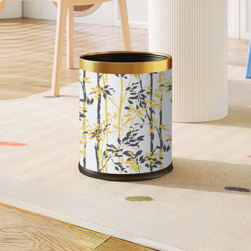 Rustic Tree Stainless Steel Trash Can