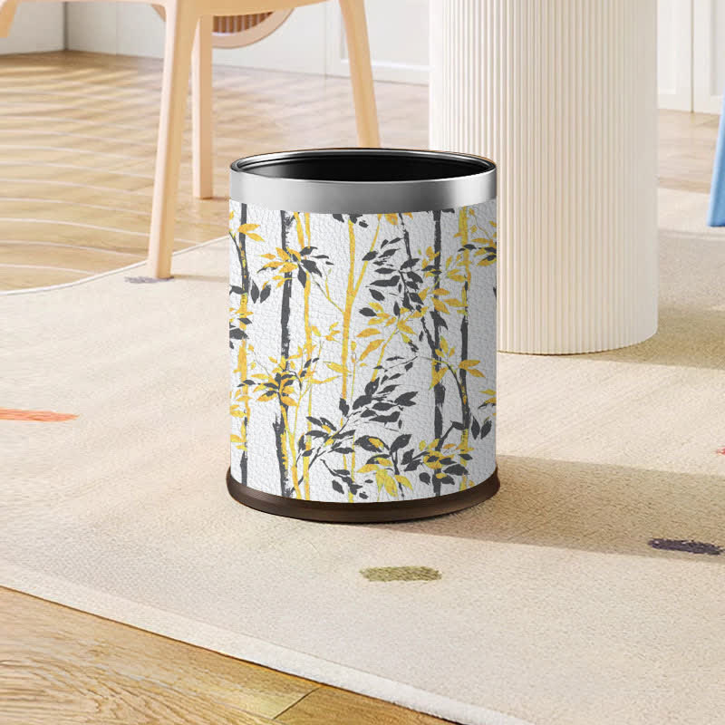 Rustic Tree Stainless Steel Trash Can