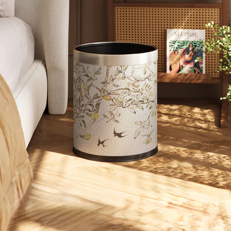 Rustic Double Layer Pastoral Trash Can