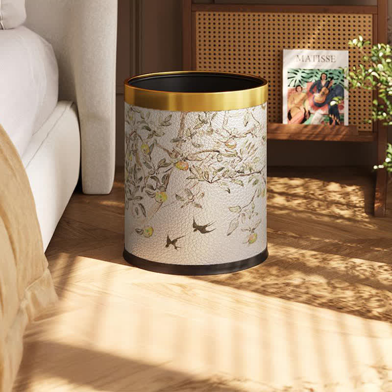 Rustic Double Layer Pastoral Trash Can