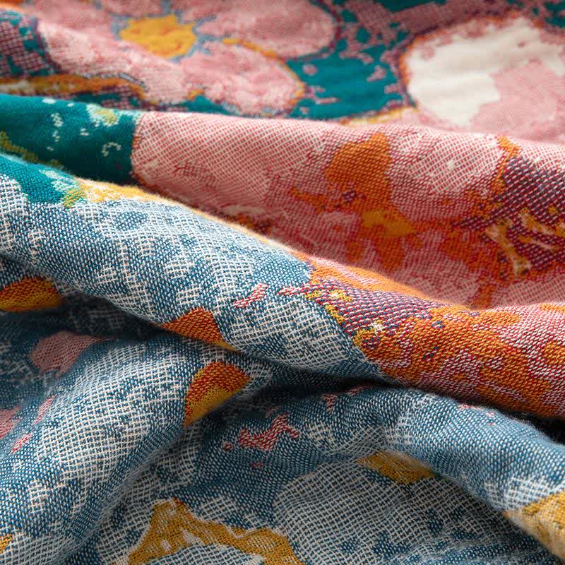 Peach Blossom Organic Cotton Gauze Quilt