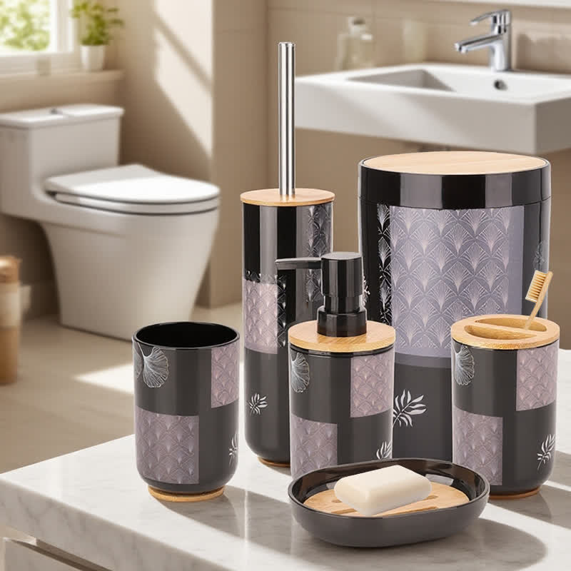 Ginkgo Leaf Bathroom Accessory Set(6PCS)