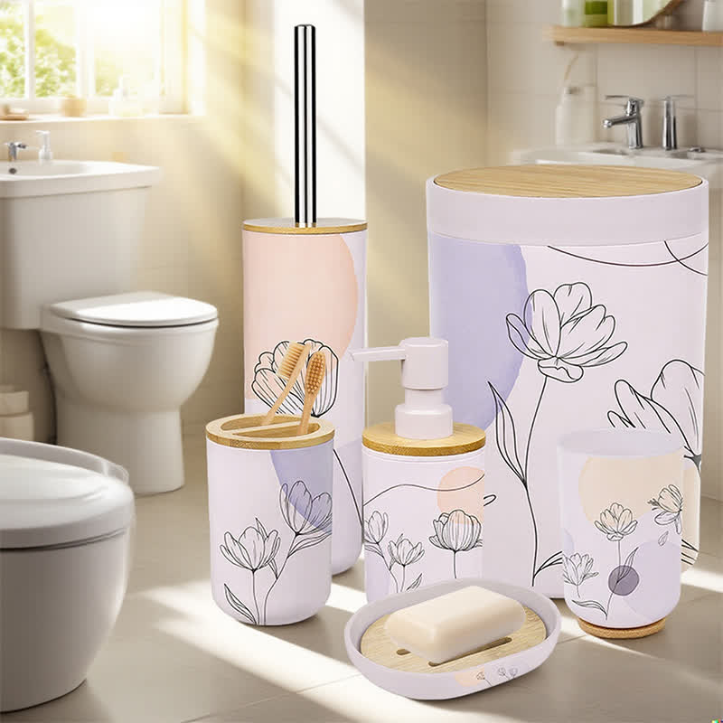 6 Piece Tulip Bathroom Accessory Set