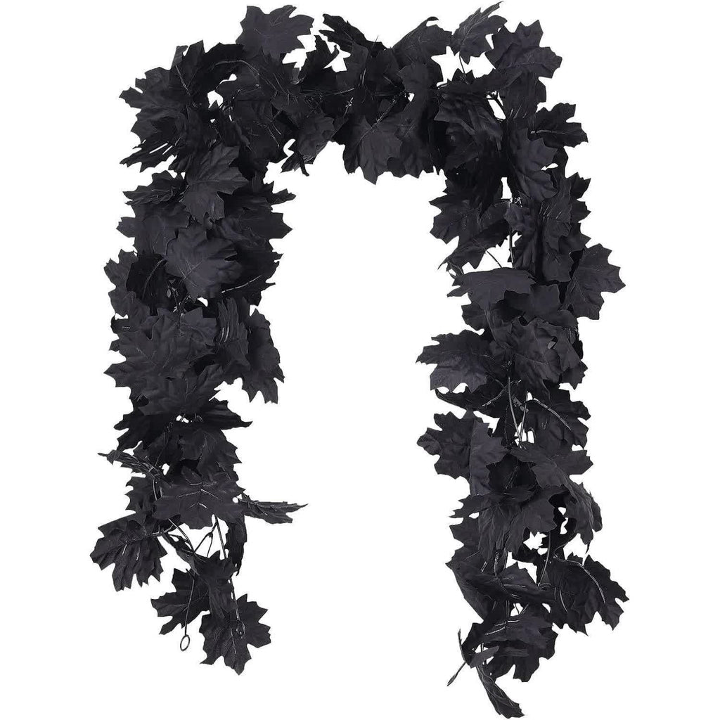 Halloween Black Artificial Maple Leaf Garland