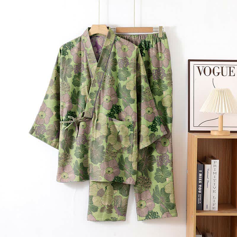 Peach Blossom Kimono style Loungewear Set