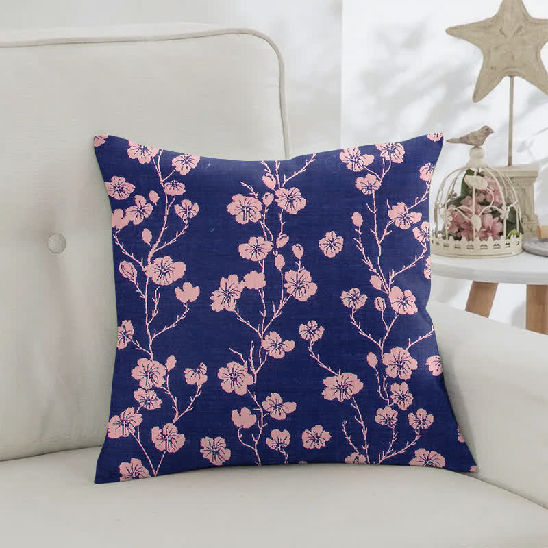 Cherry Blossom Cotton Jacquard Square Pillowcases(2PCS)