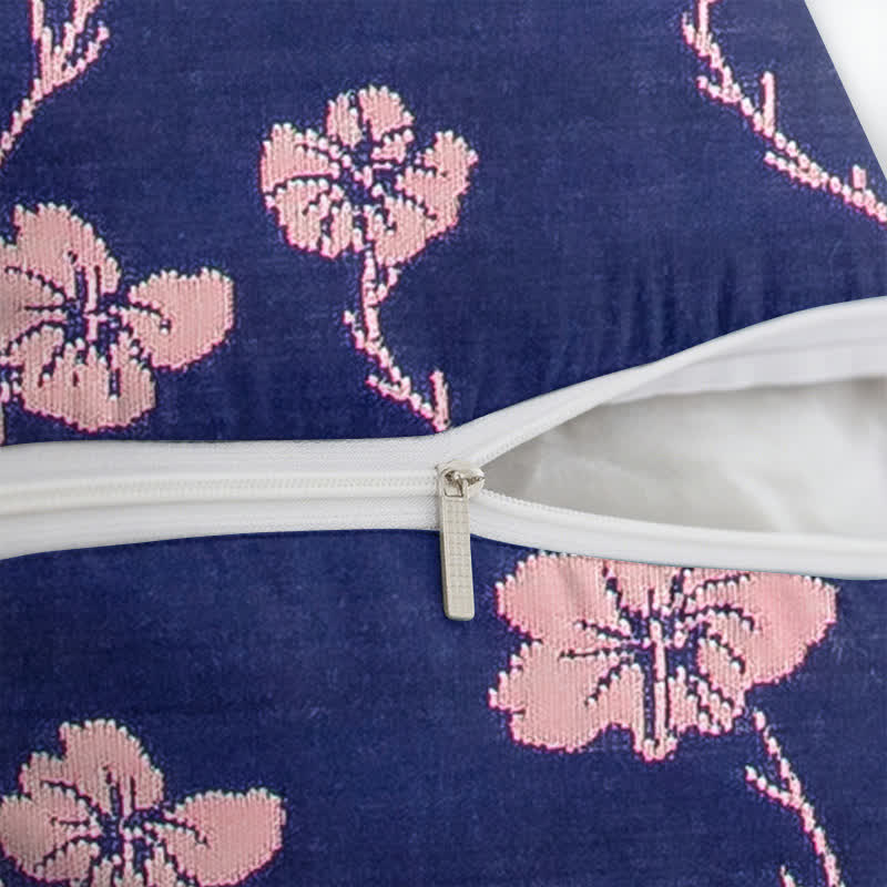 Cherry Blossom Cotton Jacquard Square Pillowcases(2PCS)
