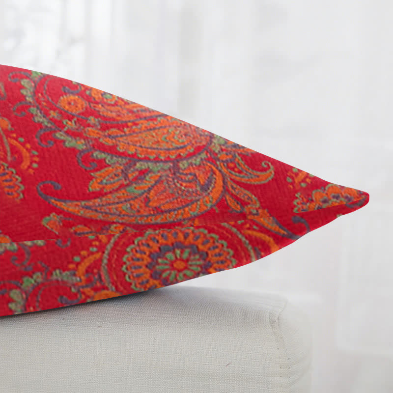 Paisley Print Cotton Jacquard Square Pillowcases(2PCS)