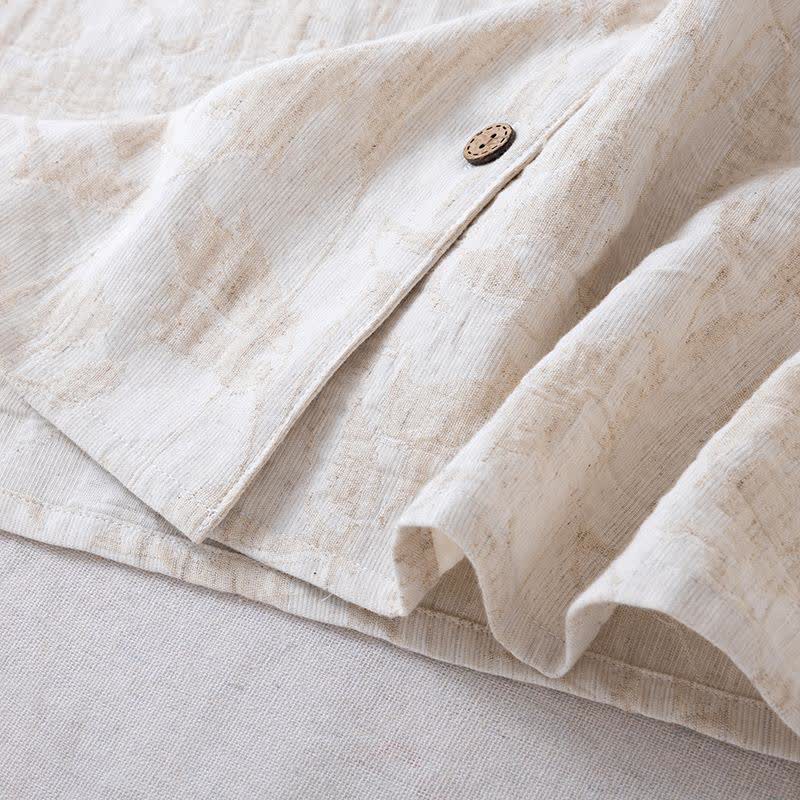 Matching Minimalist Cotton Linen Loungewear Set