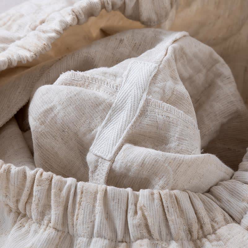 Matching Minimalist Cotton Linen Loungewear Set