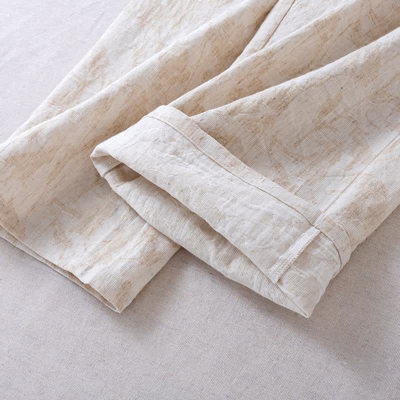 Matching Minimalist Cotton Linen Loungewear Set