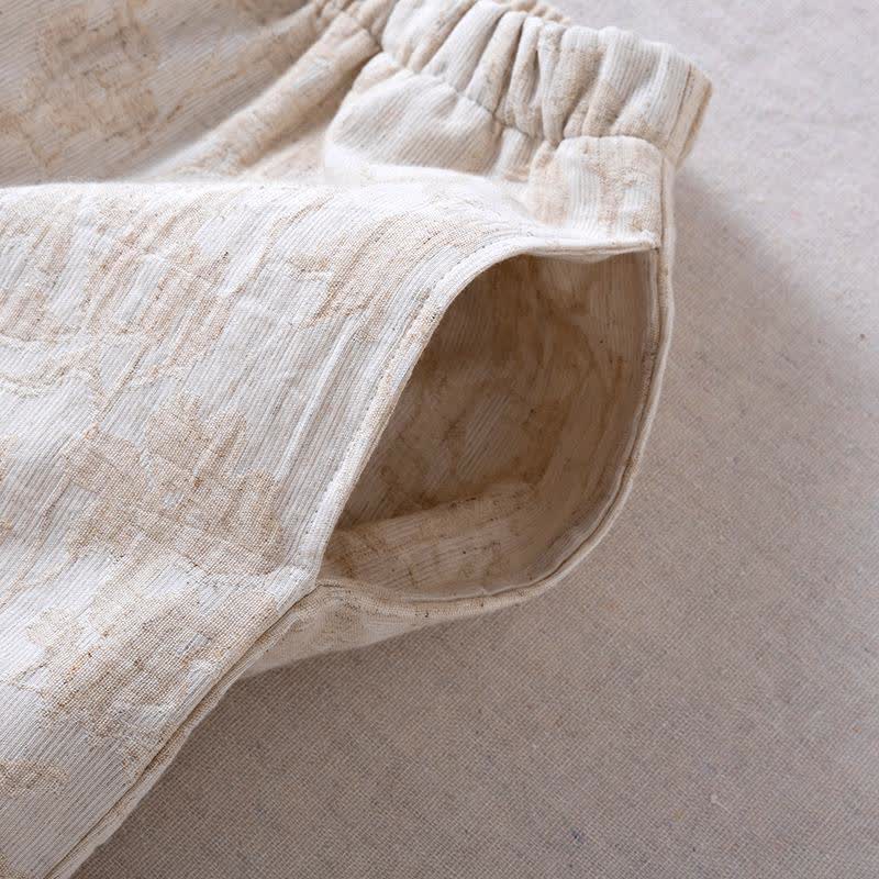 Matching Minimalist Cotton Linen Loungewear Set