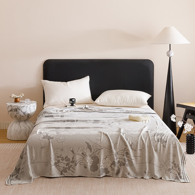 Rustic Floral Print Cooling Sheet Bedspread