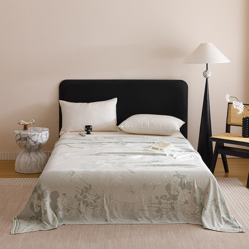 Rustic Floral Print Cooling Sheet Bedspread