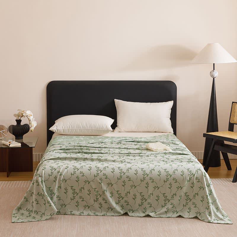Pastoral Leaf Cooling Sheet Bedspread