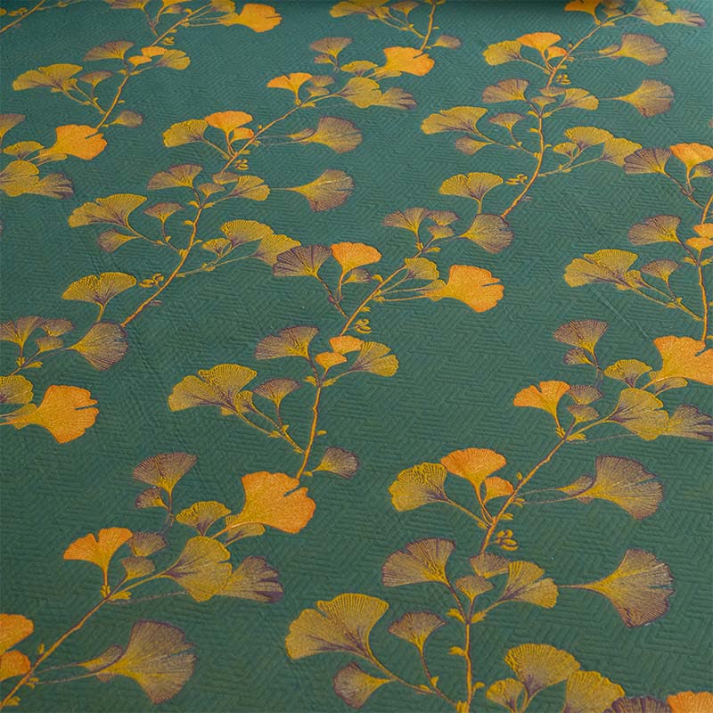 Large Ginkgo Leaf Cotton Fitted Sheet
