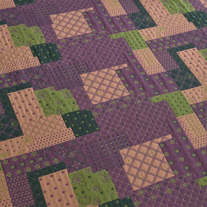 Patchwork Cotton Gauze Jacquard Fitted Sheet