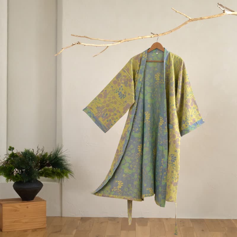 Lotus Organic Cotton Gauze Kimono Robe