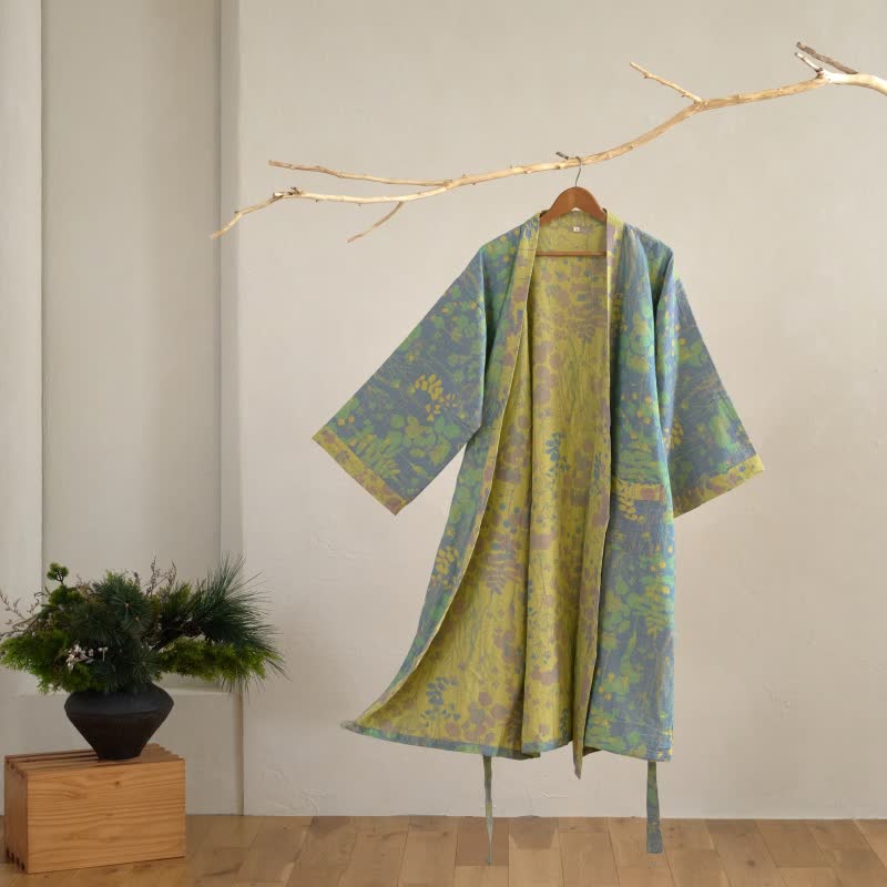 Lotus Organic Cotton Gauze Kimono Robe